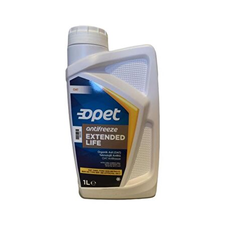 Opet Antifriz Extended Life 1 Lt - Dört Mevsim Turuncu Antifiriz