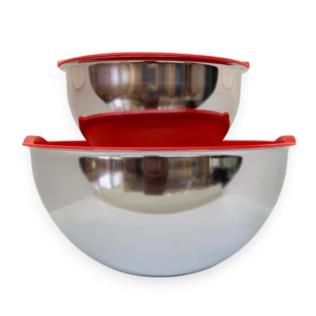 Alva 2'li Saklama Kabı Paslanmaz Çelik (24 CM , 16 CM)