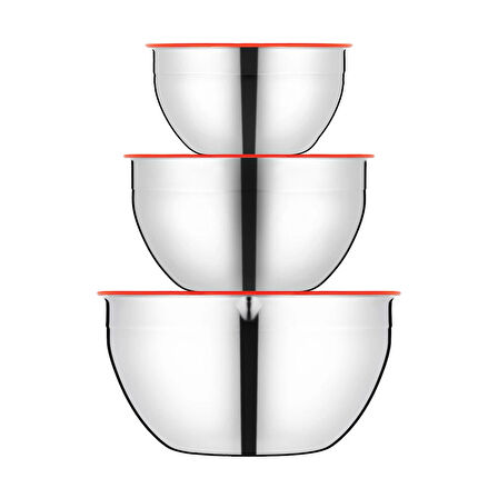Rosso 9 Prç. Saklama Kabı Rendeli Kırmızı (16 cm , 20 cm , 24 cm)