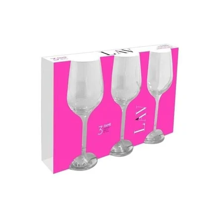 Lav Lal 3'lü Ayaklı Bardak - 330 ml