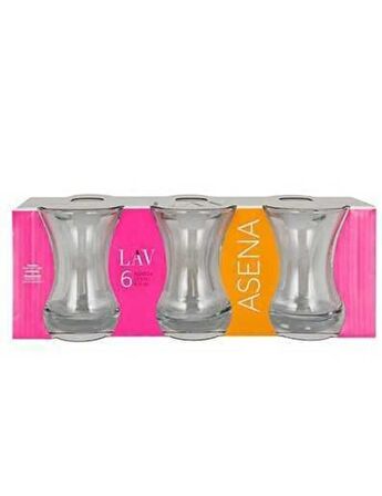 Lav asena çay bardak - 6 lı çay bardağı 