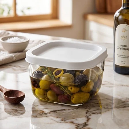 Lav Cube Kapaklı Saklama Kabı - 270 ml