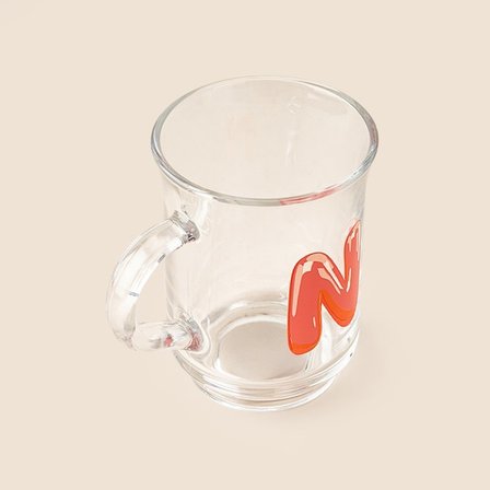 Lav N Harfli Kupa - Şeffaf - 250 ml