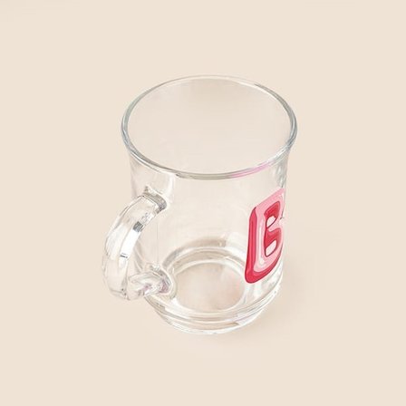 Lav B Harfli Kupa - Şeffaf - 250 ml