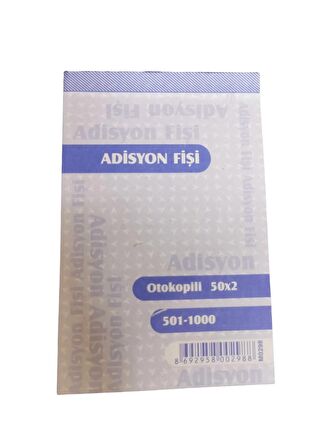 ADİSYON FİŞİ OTOKOPİLİ 50X2 50 PAKET