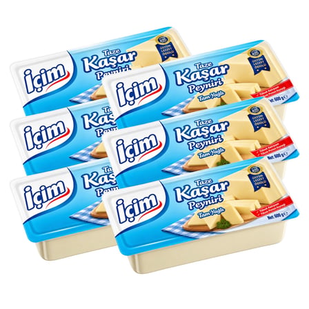 İçim Tam Yağlı Kaşar Peyniri 600 gr 6 lı