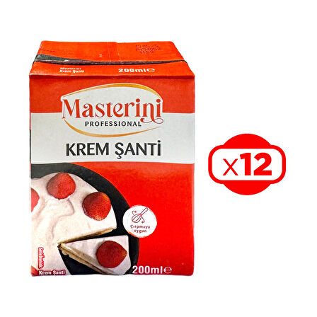 MASTERİNİ Krem Şanti 200 ml x 12 Adet