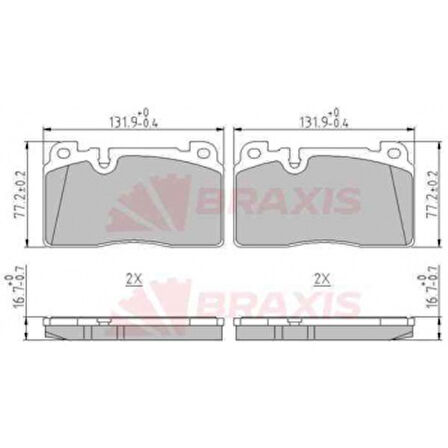 Vag Fren Balatası On A6 11> A7 10> Q5 08> / Macan 14> - Braxıs Aa0639