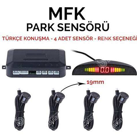 Unıversal Park Sensoru Be 750 19mm Ekranlı Turkce Konusan Siyah - Mfk 100-20