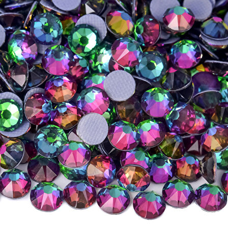 Gymo Ultra Premium Kalite (2088) Altı Düz Ütü İle Yapışan (Hotfix) Kristal Taş SS16 (3.8-4mm) Green Volcano (10 Gross - 1440 Adet)