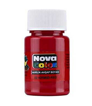 Nova Color Akrilik Boya 30 Ml Kırmızı - 4 adet