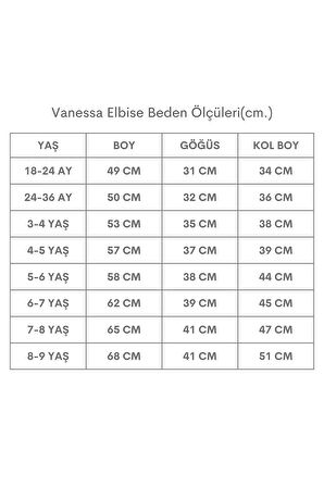 Kız Çocuk Kırmızı Vanessa Broş Detaylı Tüvit Uzun Kollu Yılbaşı Elbisesi