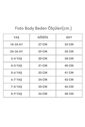 Kız Çocuk Ekru Uzun Kollu Bisiklet Yaka Fisto Detaylı 23 Nisan Body Bluz