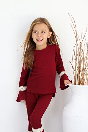 Arya Alt Üst Eşofman Takım/bordo/8-9 Yaş