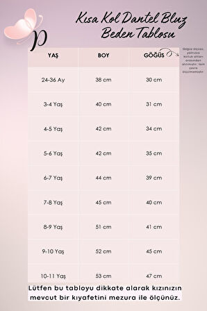 Kız Çocuk Beyaz Bisiklet Yaka Dantelli Kısa Kol Abiye Bluz Gömlek