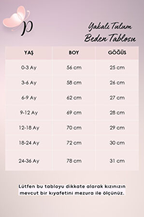 Kız Bebek Fisto Detay Uzun Kollu Çıtçıtlı Yakalı Tulum