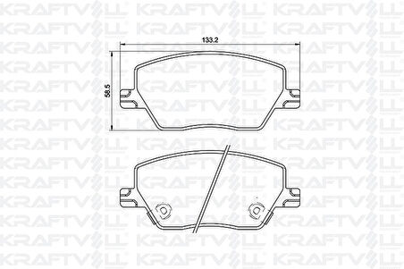 Fiat On Fren Balatası Fiat Egea 1.3 / 1.4 / 1.6d Multıjet 15> - Kraftvoll 07010072