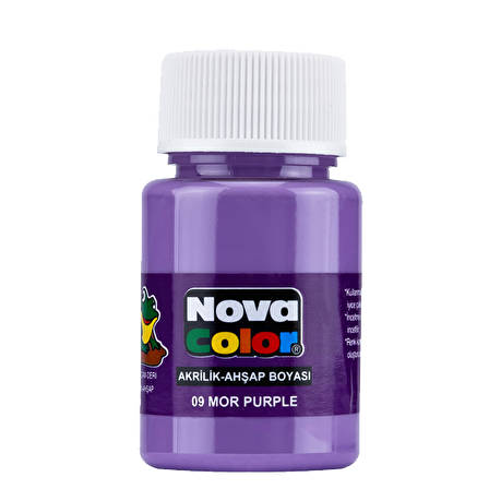 Nova Color Akrilik Boya Şişe 25 ML Mor NC-177