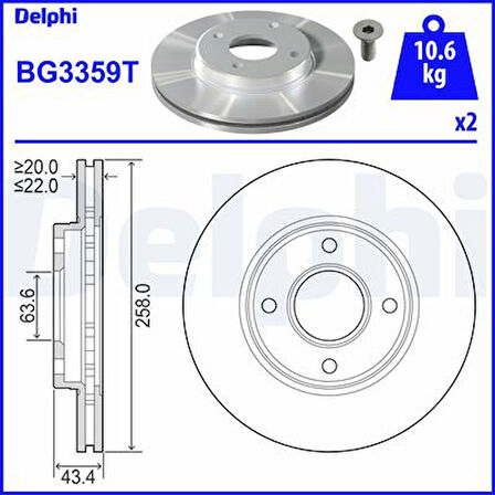 Ford On Fren Disk Aynası Focus I 98>04 Fiesta V 00>08 Fusıon 02>12 Ford Ka 1,6 03>08 Mazda II 1,2 / 1,4 / - Delphi Bg3359t