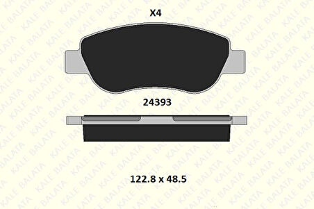 Fiat On Fren Balatası Palıo 1,2 - Kale B 24393 177 04 Ans