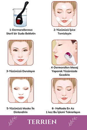 Derma Roller Titanyum Uçlu 540 İğneli Cilt Bakım Vücut Yenileme Masaj Aleti 0,50 mm