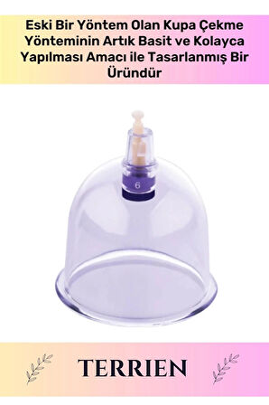 Çatlak Vakumlu Selülit Yağ Çatlak Giderici 6 Numara Hacamat Kupası 10 Adet