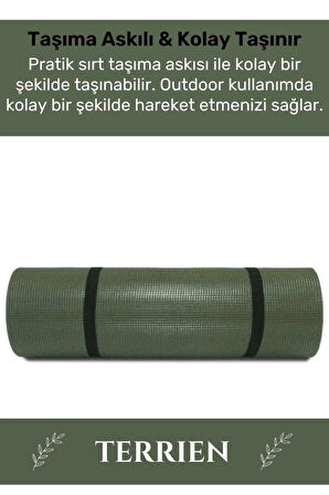Özel Su Geçirmez 182x60cm Hafif Pratik Dayanıklı Isı Yalıtım 12mm Kalınlık Köpük Askeri Haki Mat