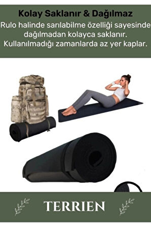 Özel Su Geçirmez 182x60cm Hafif Pratik Dayanıklı Isı Yalıtım 12mm Kalınlık Köpük Askeri Haki Mat