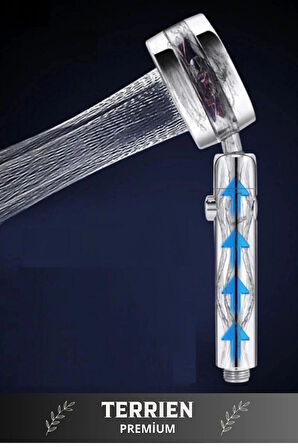 Sağlam Kopmaz Paslanmaz Turbo Duş Başlığı Basınçlı Ayarlanabilir Su Tasarrufu Hortum Mafsal Seti