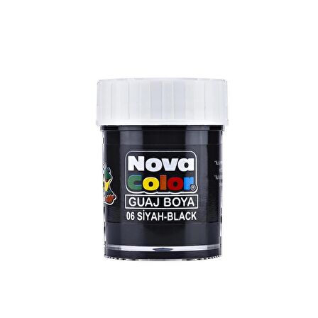 Nova Color Guaj Boya Şişe 12 Lİ Sarı NC-103-12'li Paket