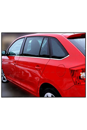 Skoda Rapid Spaceback Krom Cam Çıtası 8 Prç. 2013 Ve Üzeri Paslanmaz Çelik