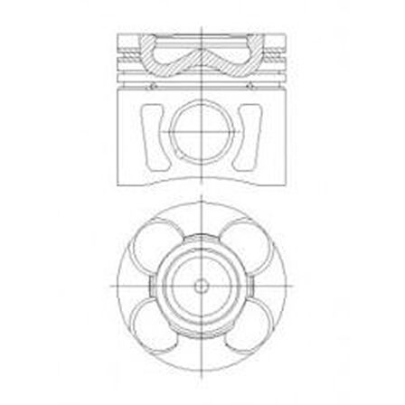 Fiat Motor Piston+segmanı Astra J Corsa D Grande Punto1.3cdtı 16v Linea Grande Punto 199a3000 Multıjet - - Yenmak 31-04289-040