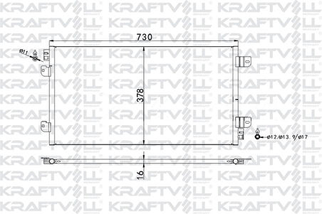 Renault Klima Radyatoru Movano 1.9 Dti 98>01 Master II 2.5 DCI 03> - Kraftvoll 08060106
