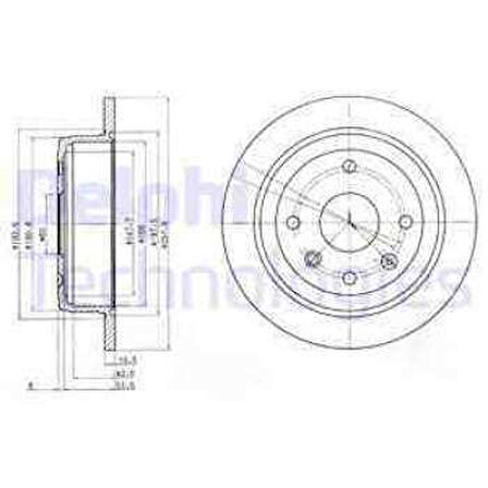 Chevrolet Arka Fren Diski Lacetti - Delphi Bg4091