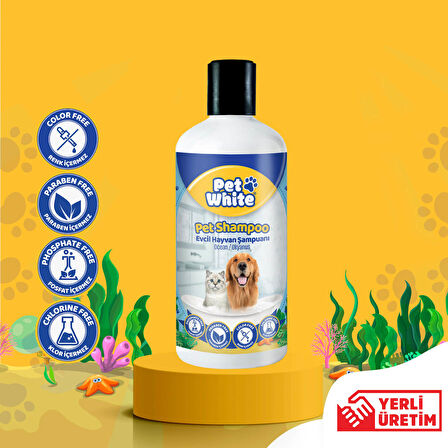 Pet White Kedi Köpek Evcil Hayvan Şampuanı Okyanus Kokulu 500 ml