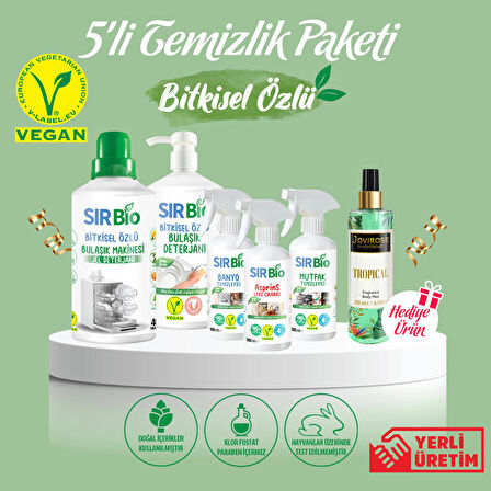 Sır Bio Bitkisel Özlü 5'li Temizlik Paketi + Vücut Spreyi Hediyeli