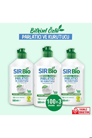 SIRBİO BULAŞIK MAKİNESİ PARLATICI KURUTUCU 500ML 4 ADET 