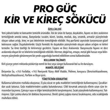 Sır Pro Güç Kir ve Kireç Sökücü 1000 ml 3'lü