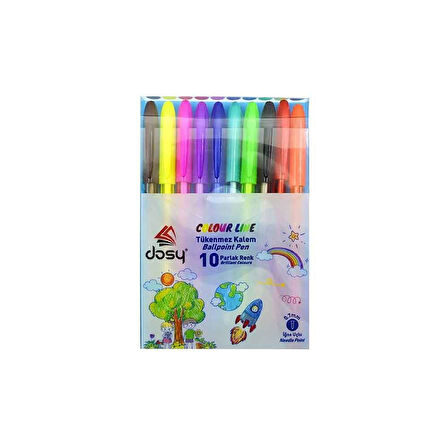 Dosy Colorline Tükenmez Kalem 10’lu Paket