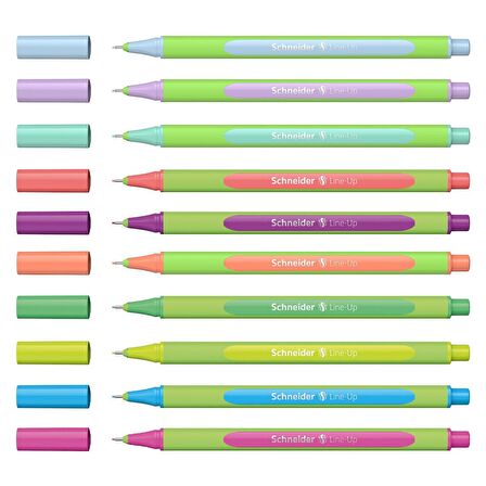 Schneider Line-Up 0.4mm Pastel Tükenmez Kalem Metal Tüp 10 Lu Set SCT951