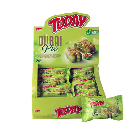 Today Dubai Pie Antep Fıstıklı Kadayıflı Kek 40 Gr. 24 Adet (1 Kutu)