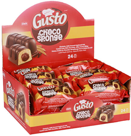 Cici Gusto Sponge Cake Çikolatalı 40 Gr. 24 Adet (1 Paket)