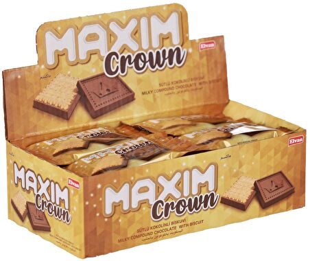 Maxim Crown Kakaolu Bisküvi 10 Gr. 24 Adet (1 Paket)