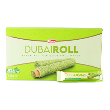 Elvan Dubai Roll Gofret 18 Gr. 10 Adet (1 Kutu)