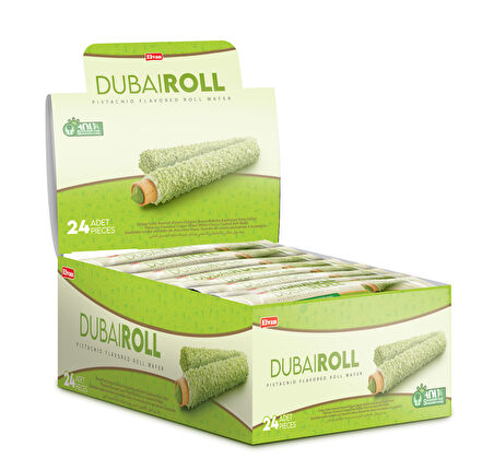 Elvan Dubai Roll Gofret 18 Gr. 24 Adet (1 Kutu)
