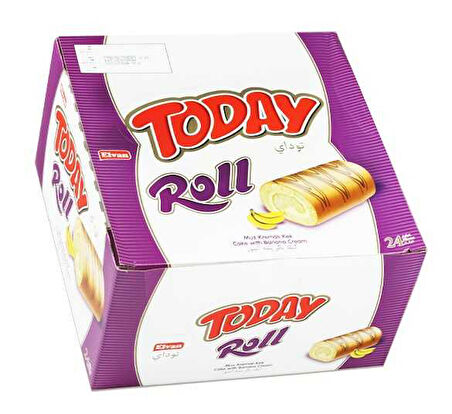 Today Swiss Roll Muz Kremalı Kek 35 Gr 24 Adet (1 Kutu)