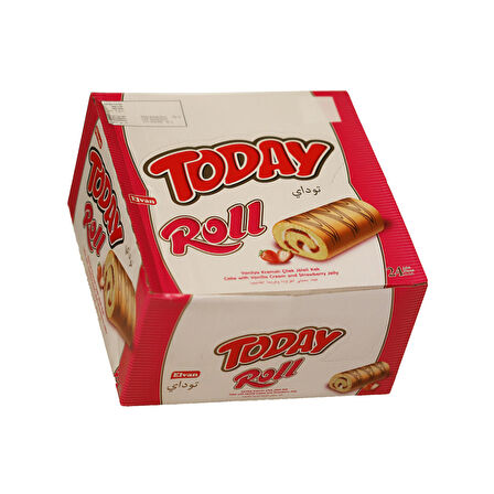 Today Swiss Roll Çilek Kremalı Kek 35 Gr 24 Adet (1 Kutu)