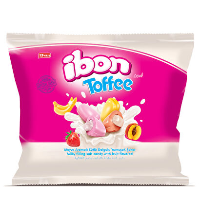 Ibon Toffee Sütlü Meyveli Şeker 300 Gr. (1 Paket)