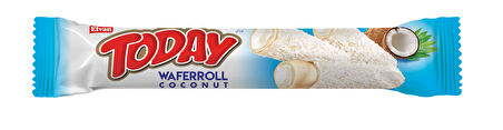 Today Roll Beyaz Kaplamalı Hindistan Cevizli Gofret 180 Gr. (1 Paket)