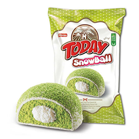 Today Snowball Antep Fıstık Aromalı Kek 35 Gr. 24 Adet (1 Kutu)